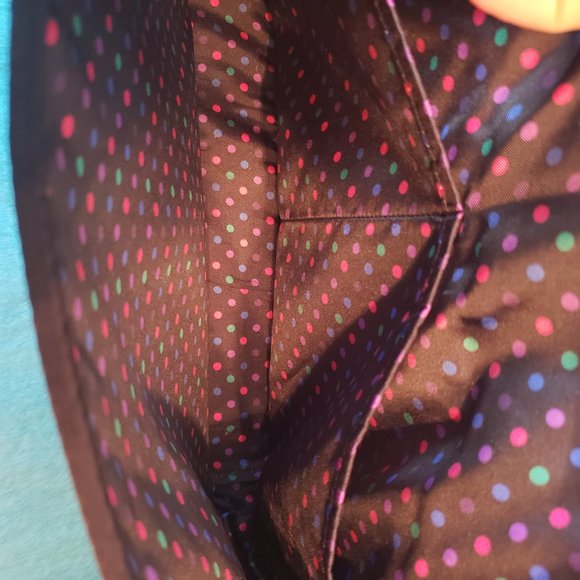 2/40$ Vera Bradley black Crossbody bag with colorful inside - Picture 6 of 11